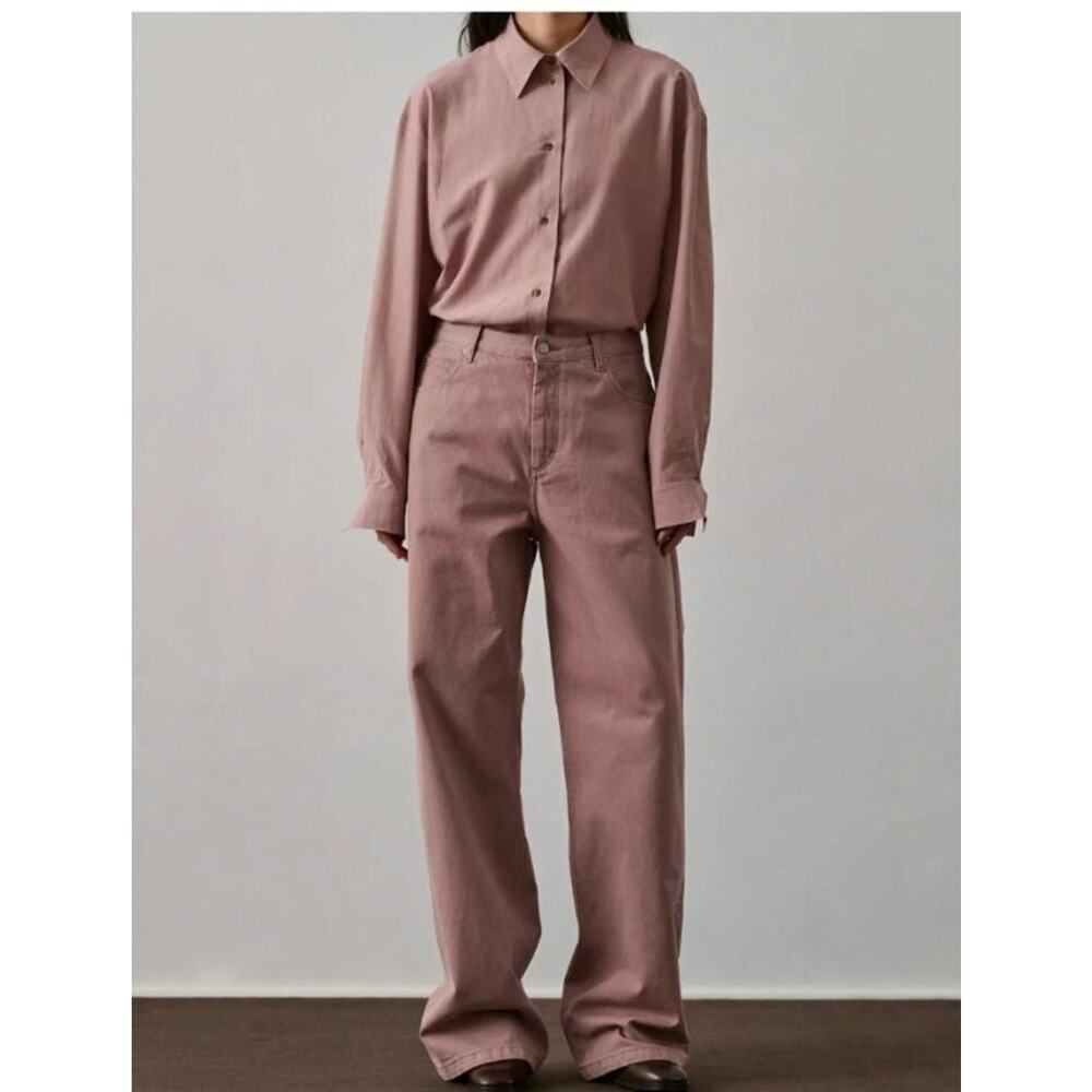 SOEUR Sz 34 2 Calvin Rose Blush Straight Leg Jeans Pants NWT